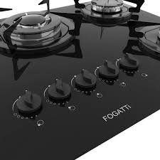 Fogatti Cooktop 5 Bocas com Vidro Temperado